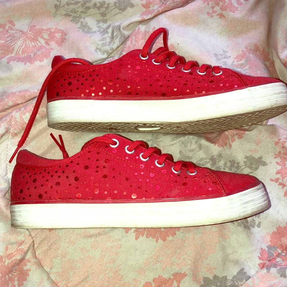 Super cute red sneakers